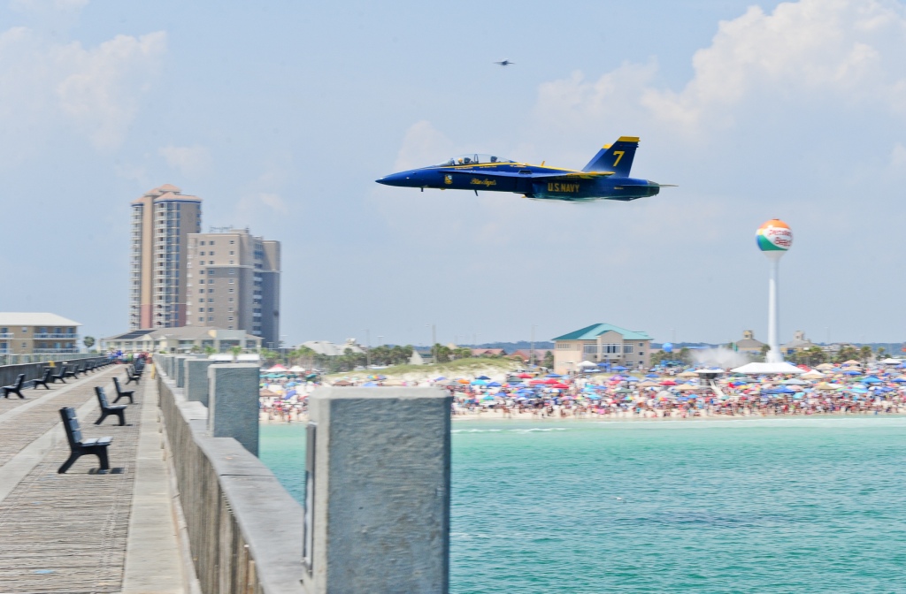 Blues over beach